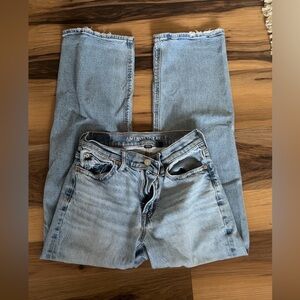 American Eagle Outfitters Faded Light Blue Straight Leg Jeans